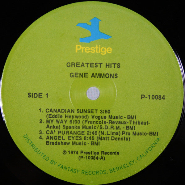 Gene Ammons : Greatest Hits (LP, Comp, Ind)