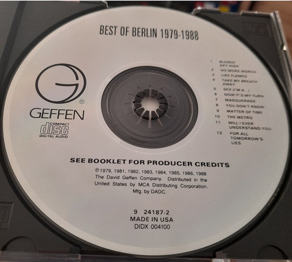 Berlin : Best Of Berlin 1979-1988 (CD, Comp, RP)