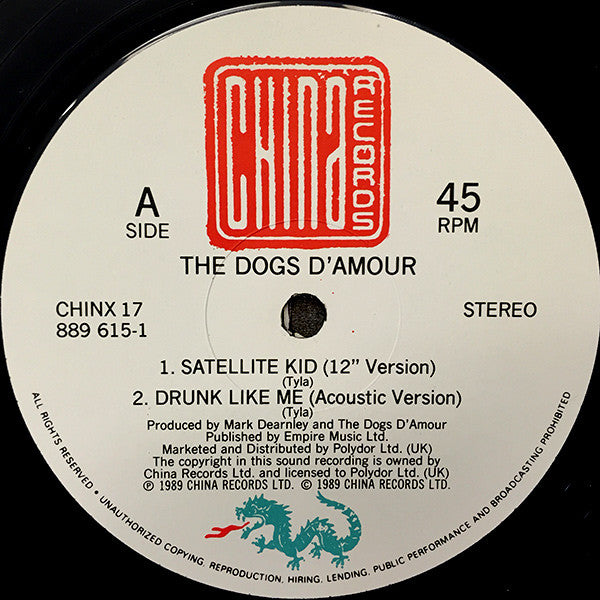 The Dogs D'Amour : Satellite Kid (12", Single)