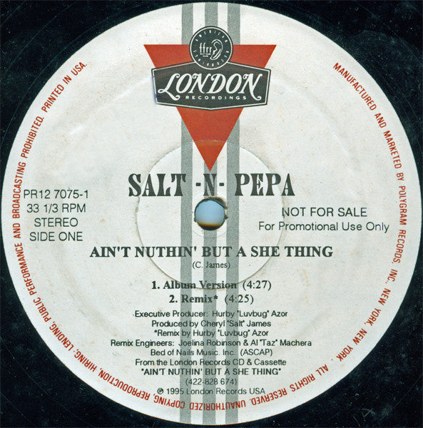 Salt 'N' Pepa : Ain't Nuthin' But A She Thing (12", Promo)