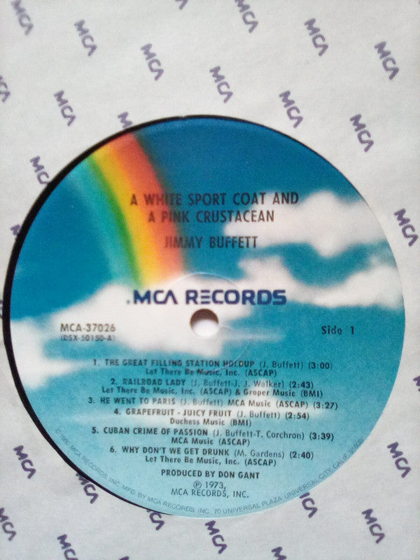 Jimmy Buffett : A White Sport Coat And A Pink Crustacean (LP, Album, RE, Pin)