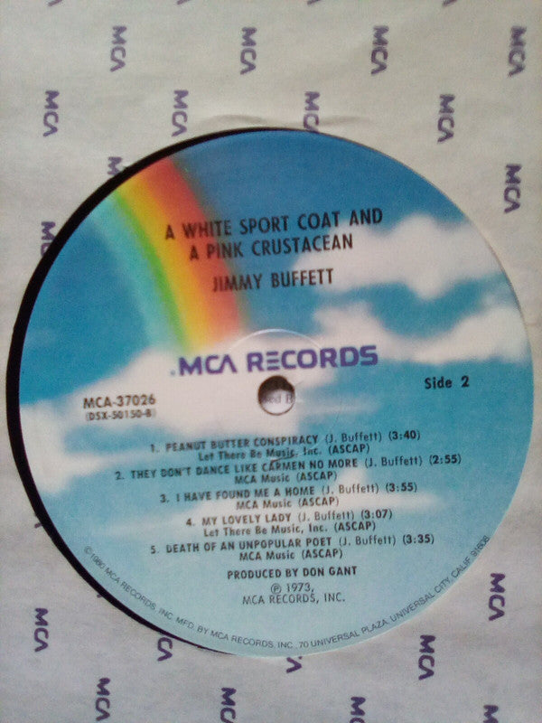 Jimmy Buffett : A White Sport Coat And A Pink Crustacean (LP, Album, RE, Pin)