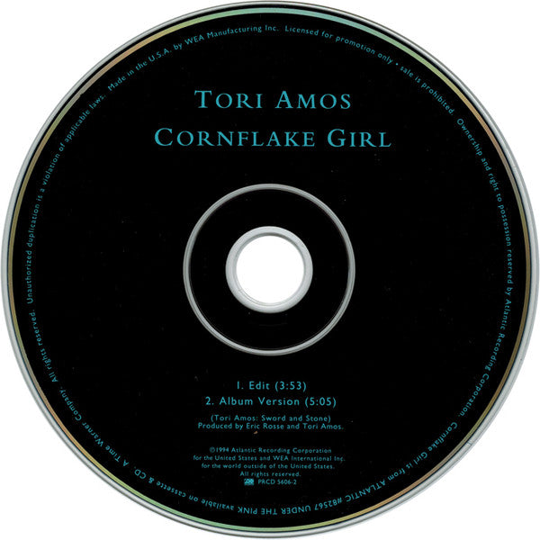 Tori Amos : Cornflake Girl (CD, Single, Promo)