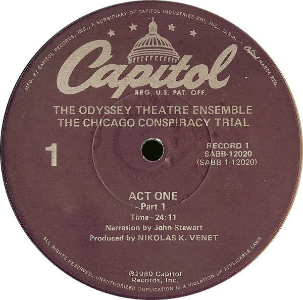 The Odyssey Theatre Ensemble : The Chicago Conspiracy Trial (2xLP)
