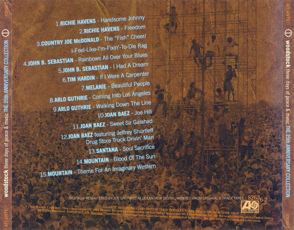 Various : Woodstock (Three Days Of Peace And Music) (Twenty-Fifth Anniversary Collection) (4xCD, RM + Box)