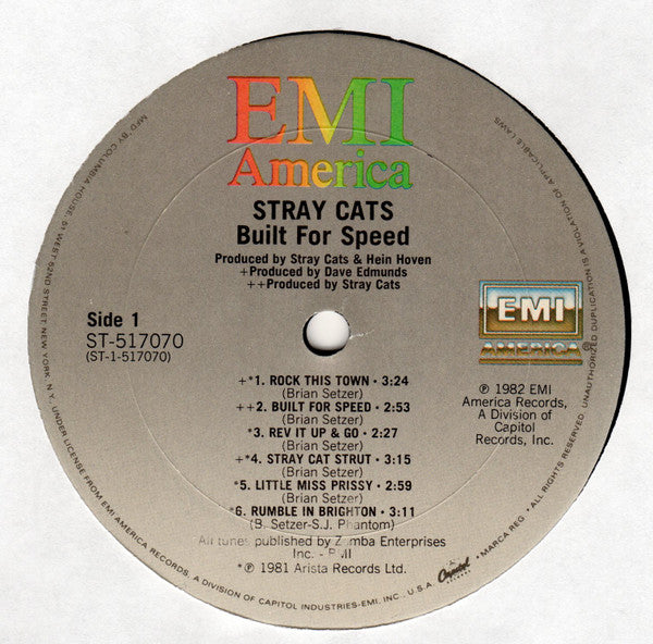 Stray Cats : Built For Speed (LP, Album, Comp, Club, Car)