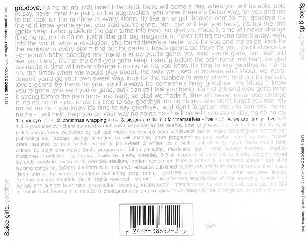 Spice Girls : Goodbye (CD, Single)