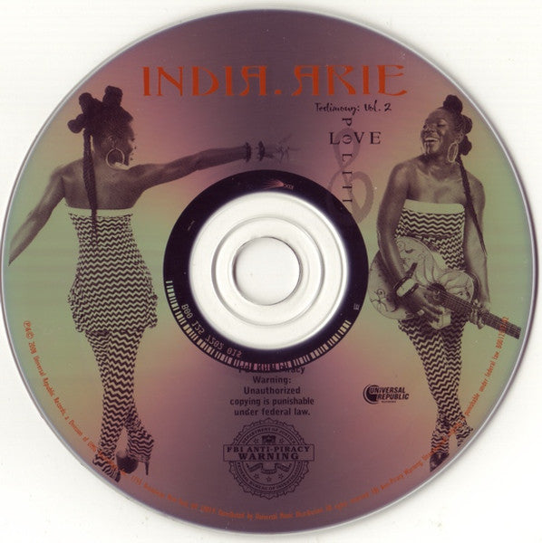 India.Arie : Testimony: Vol. 2 Love & Politics (CD, Album)