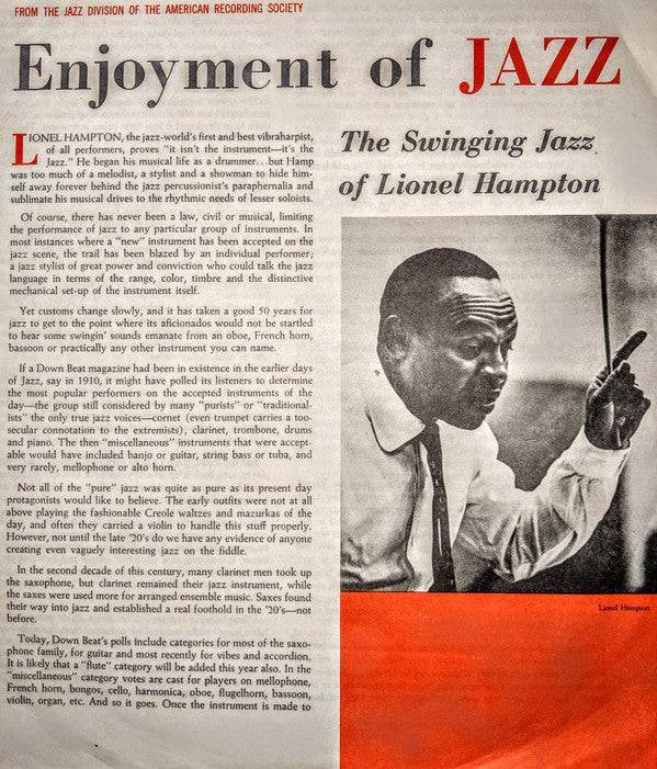 Lionel Hampton : The Swinging Jazz Of Lionel Hampton (LP, Comp)