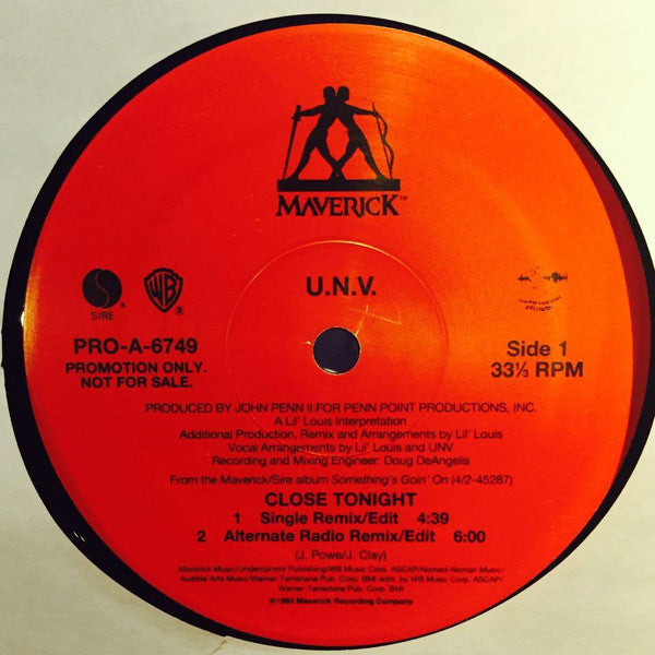 UNV : Close Tonight (12", Promo)