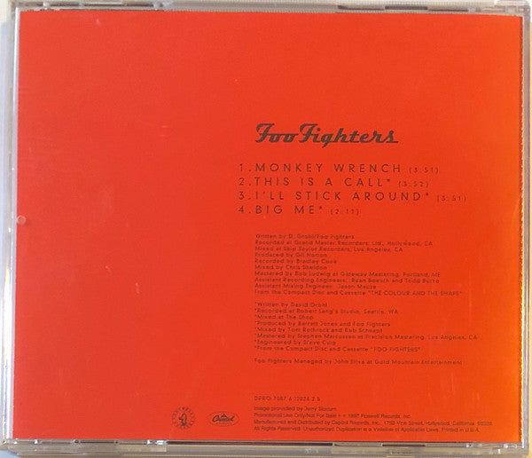 Foo Fighters : Monkey Wrench (CD, Single, Promo)