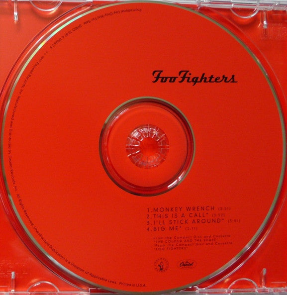 Foo Fighters : Monkey Wrench (CD, Single, Promo)