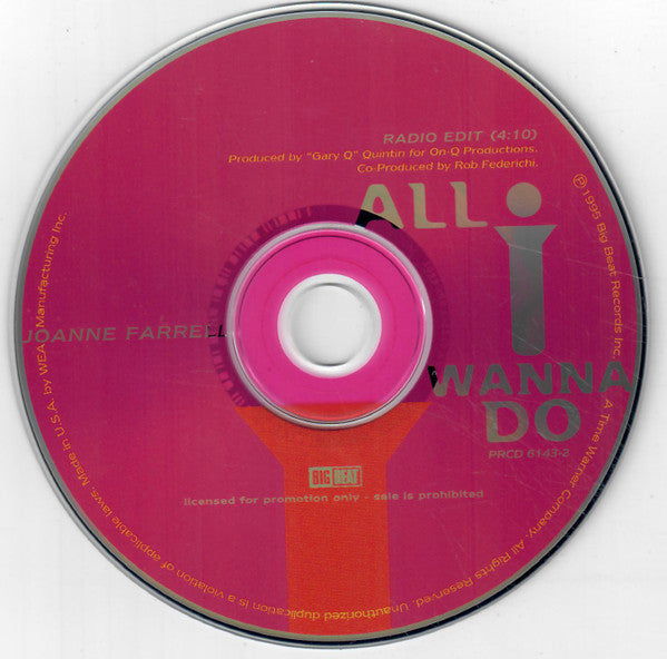 Joanne Farrell : All I Wanna Do (CD, Single, Promo)
