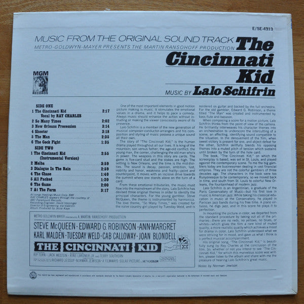 Lalo Schifrin : The Cincinnati Kid (LP, Album)