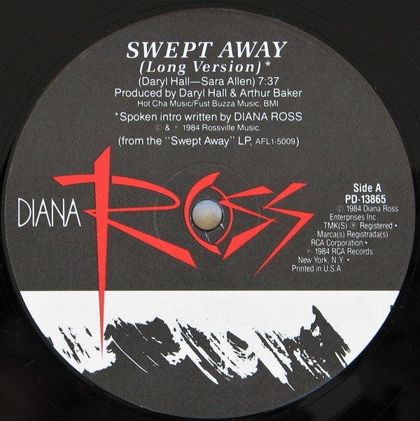 Diana Ross : Swept Away (12", Single, Ind)