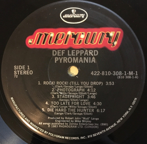 Def Leppard : Pyromania (LP, Album, 72 )