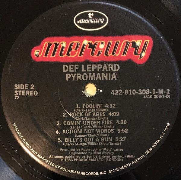Def Leppard : Pyromania (LP, Album, 72 )