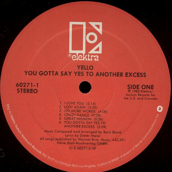 Yello : You Gotta Say Yes To Another Excess (LP, Album, Red)
