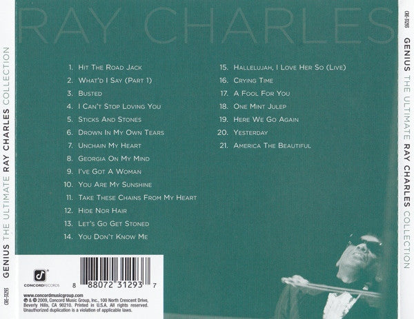 Ray Charles : Genius (The Ultimate Collection) (CD, Comp, RM)