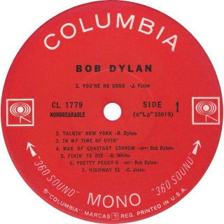 Bob Dylan : Bob Dylan (LP, Album, Mono, RE, San)