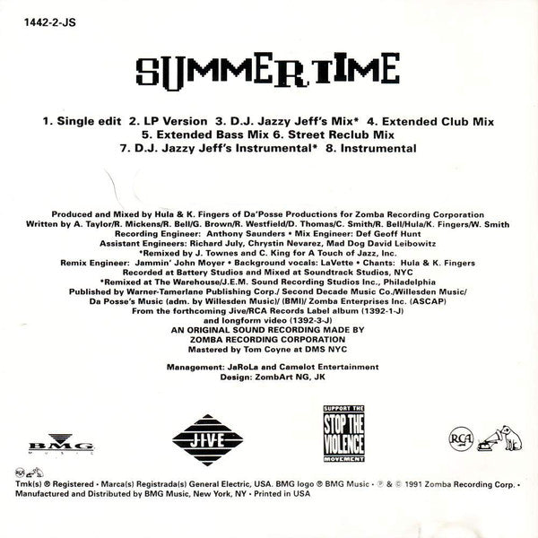DJ Jazzy Jeff & The Fresh Prince : Summertime (CD, Maxi)