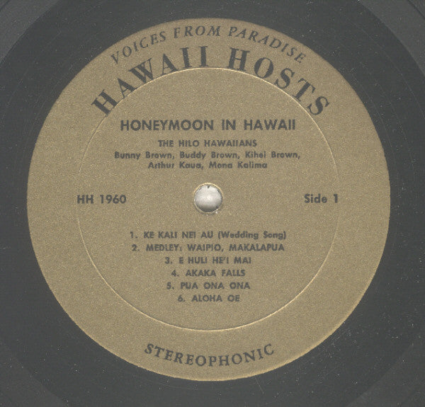 The Hilo Hawaiians : Honeymoon In Hawaii (LP, Album, Gol)