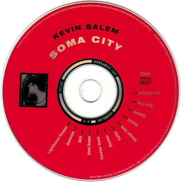 Kevin Salem : Soma City (CD, Album)