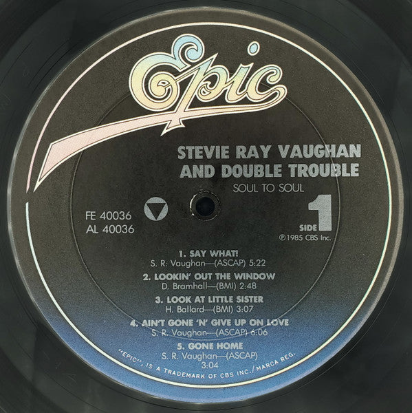 Stevie Ray Vaughan & Double Trouble : Soul To Soul (LP, Album, Pit)