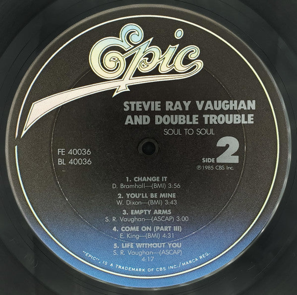 Stevie Ray Vaughan & Double Trouble : Soul To Soul (LP, Album, Pit)