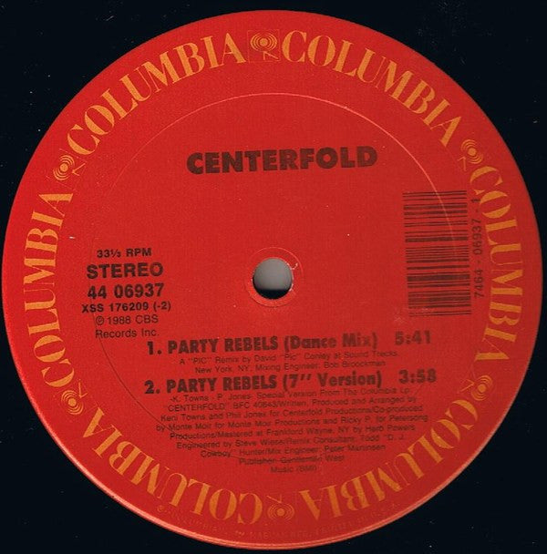 Centerfold (3) : Party Rebels (12")