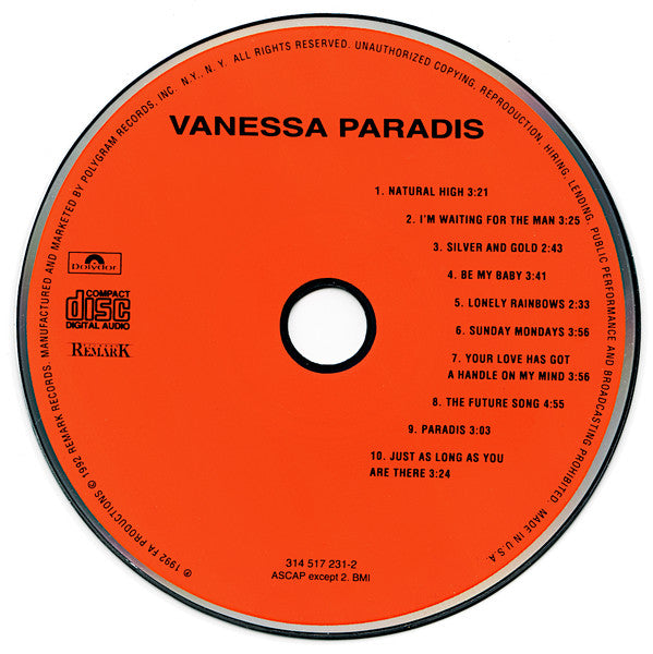 Vanessa Paradis : Vanessa Paradis (CD, Album)