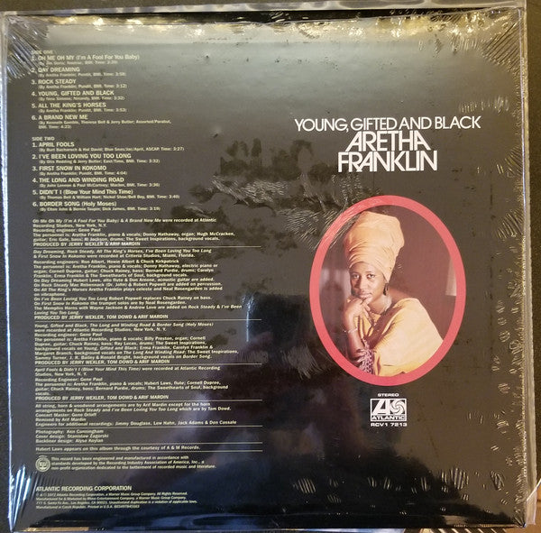Aretha Franklin : Young, Gifted And Black (LP, Album, Ltd, RE, Yel)