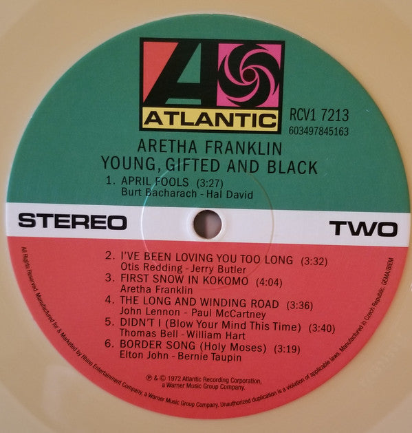 Aretha Franklin : Young, Gifted And Black (LP, Album, Ltd, RE, Yel)