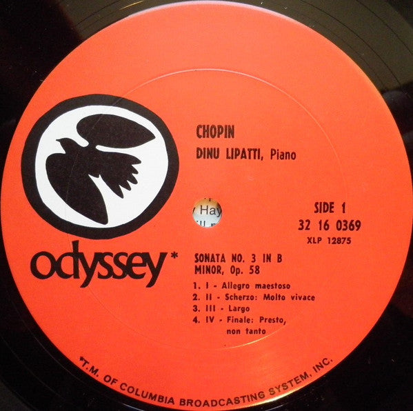 Frédéric Chopin, Dinu Lipatti : Sonata N. 3 In B Minor, Op. 58 / Barcarolle In F-Sharp Major, Op. 60 / Nocturne No. 8 In D-Flat Major, Op. 27, No. 2 / Mazurka No. 32 In C-Sharp Minor, Op. 50, No. 3 (LP, Mono)