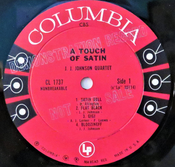 J.J. Johnson Quartet : A Touch Of Satin (LP, Album, Mono, Promo)