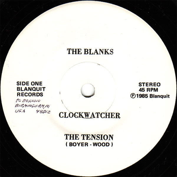 The Blanks (2) : Clockwatcher / The Tension (7", Single)