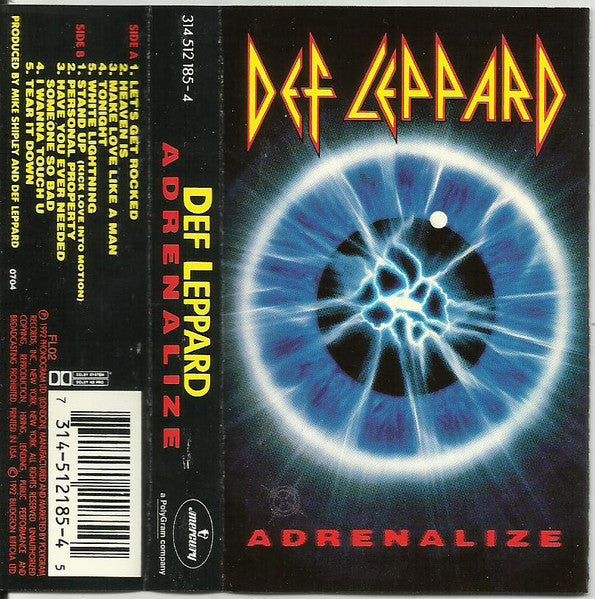 Def Leppard : Adrenalize (Cass, Album, 72,)