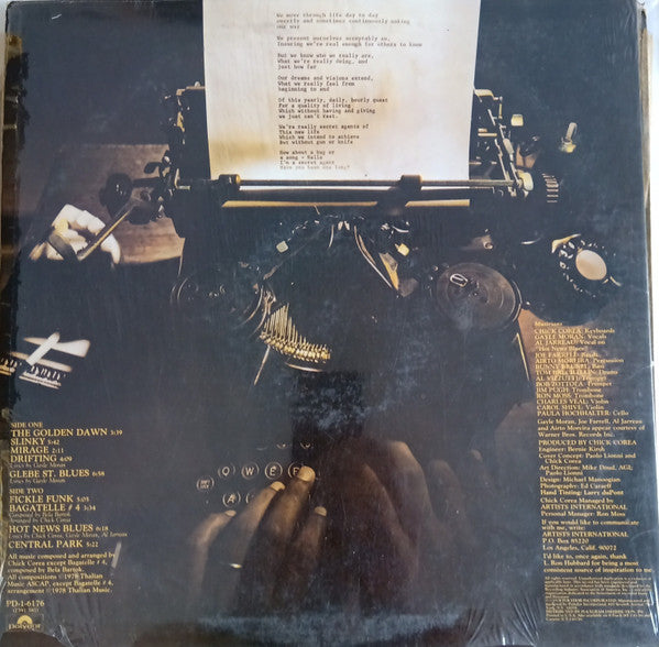 Chick Corea : Secret Agent (LP, Album, Ter)