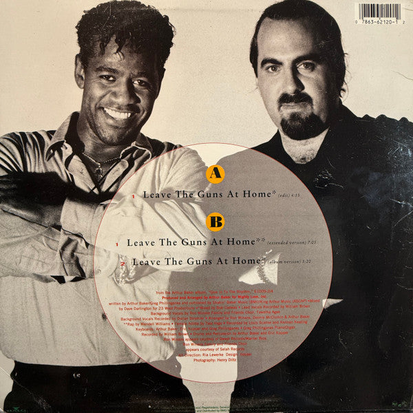 Arthur Baker featuring Al Green : Leave The Guns At Home (12", Promo)