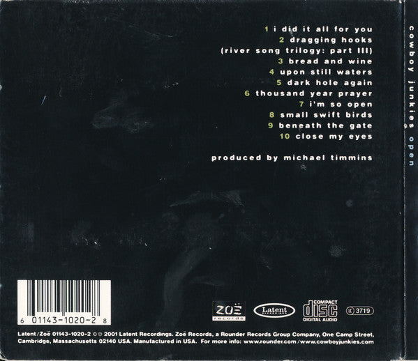 Cowboy Junkies : Open (CD, Album, Dig)