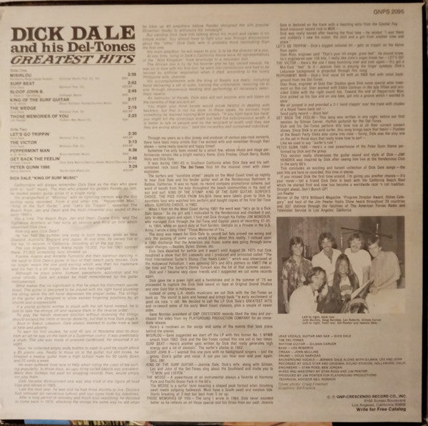 Dick Dale & His Del-Tones : Greatest Hits (LP)