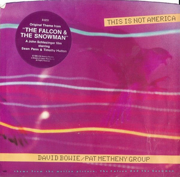David Bowie / Pat Metheny Group : This Is Not America (7", Single)