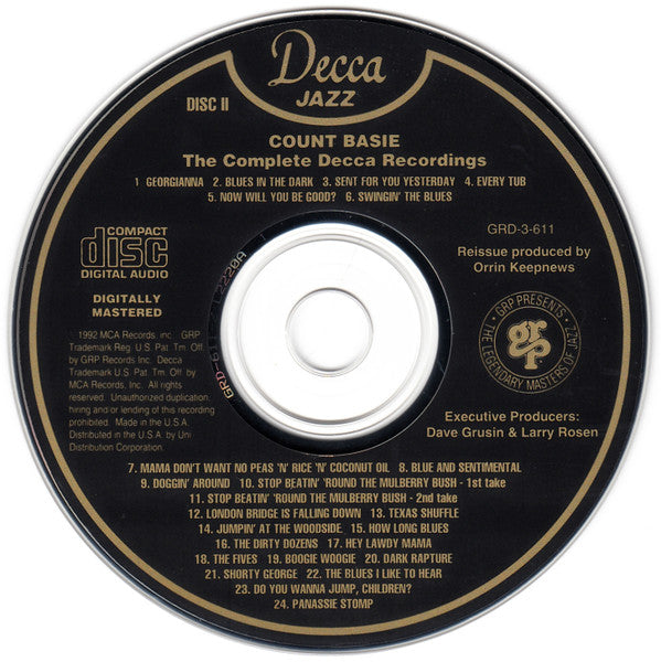 Count Basie : The Complete Decca Recordings (3xCD, Comp)