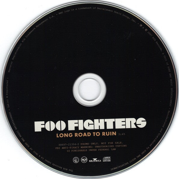 Foo Fighters : Long Road To Ruin (CD, Single, Promo)