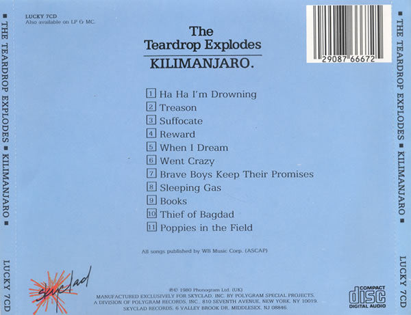 The Teardrop Explodes Featuring Julian Cope : Kilimanjaro (CD, Album, RE)