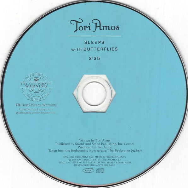 Tori Amos : Sleeps With Butterflies (CD, Single, Promo)