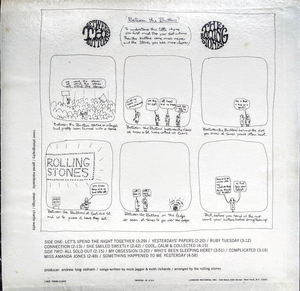 The Rolling Stones : Between The Buttons (LP, Album, RE, PRC)