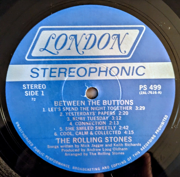 The Rolling Stones : Between The Buttons (LP, Album, RE, PRC)