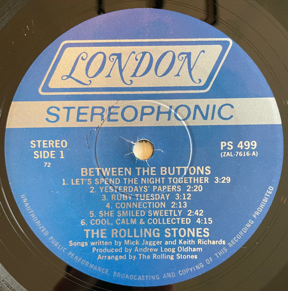 The Rolling Stones : Between The Buttons (LP, Album, RE, PRC)