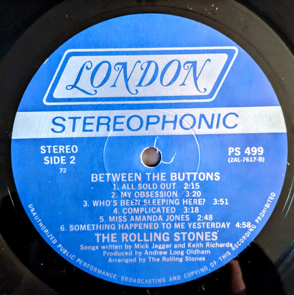 The Rolling Stones : Between The Buttons (LP, Album, RE, PRC)